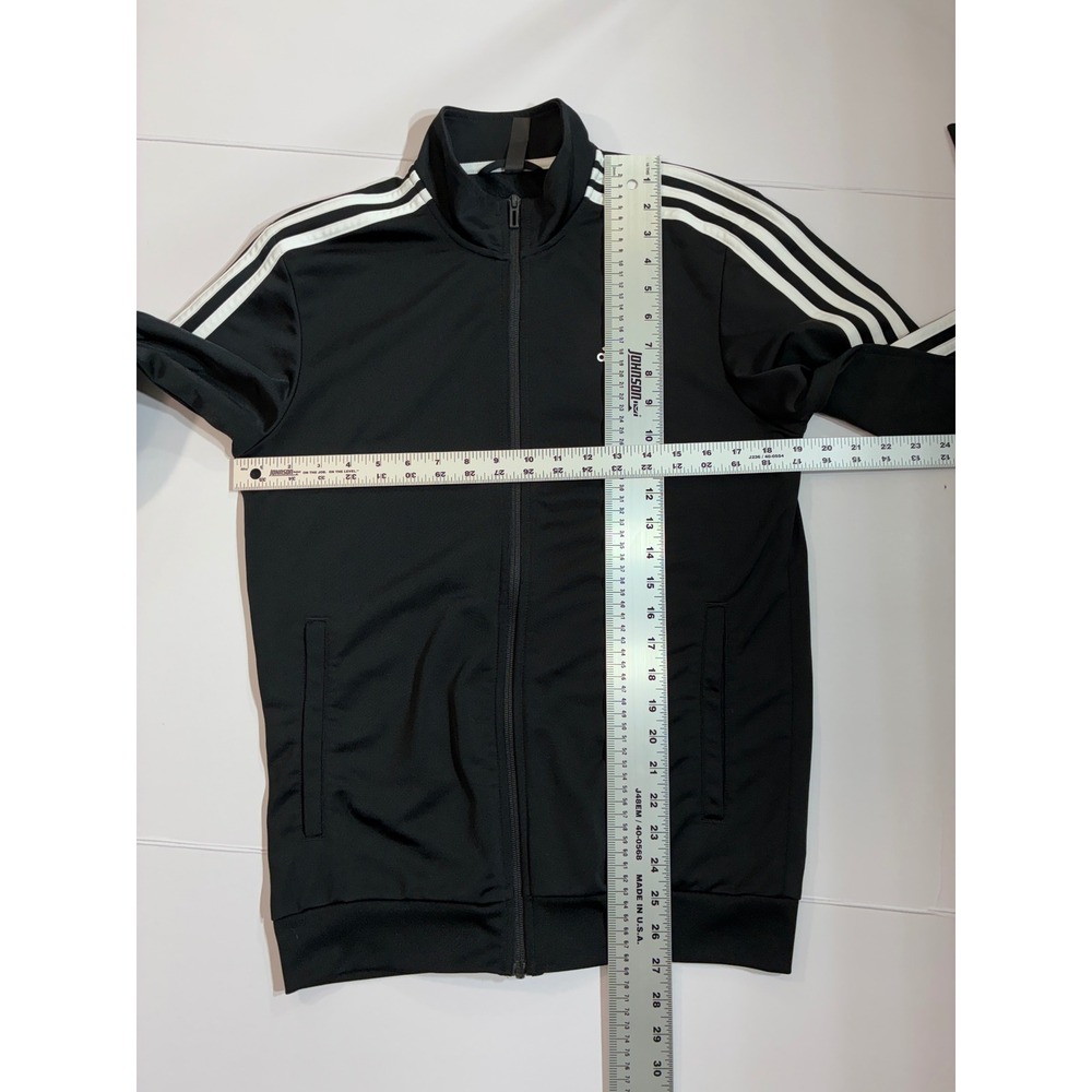 Adidas bundle Tracksuit Set Women Small Black 3-Stripe Zip Jacket Shorts - Picture 4 of 7
